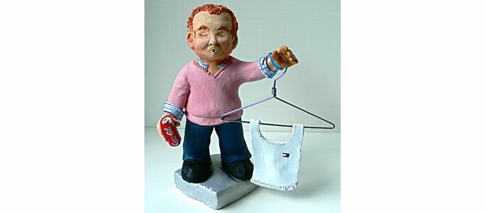 Brenda Newton's custom clay caricature of Peter