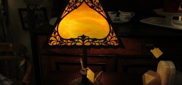 Slag Glass Table Lamp Slag Glass Table Lamp