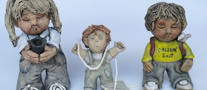 Clay caricatures by Brenda Newton