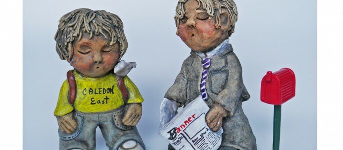 Clay caricatures by Brenda Newton